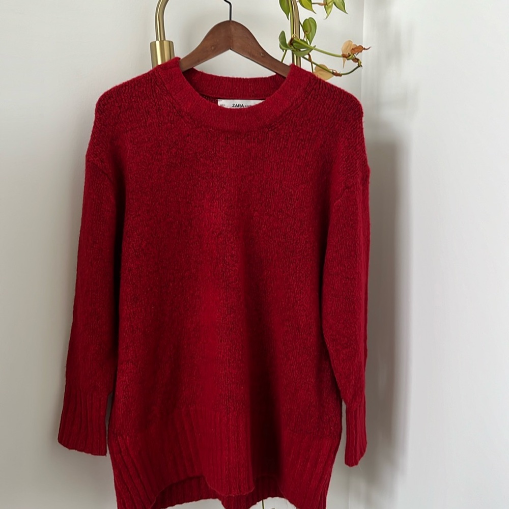 Zara oversized red sweater
